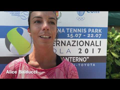 INTERVISTA A ALICE BALDUCCI INTERNAZIONALI DI IMOLA 2017 TOZZONA TENNIS PARK