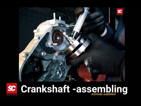 Scooter Center Tutorial Vespa PX -  Crankshaft assembling (Activate subtitles)