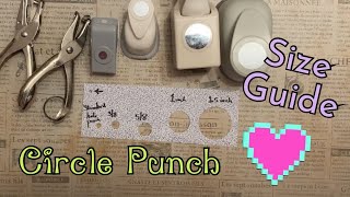 Circle Punch Size Guide for PAPER CRAFTERS