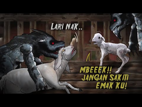 Hantu Kambe Kalimantan, Memburu Ibu Kambing & Anaknya #HORORMISTERI  | Kartun  Hantu, Animasi Horor