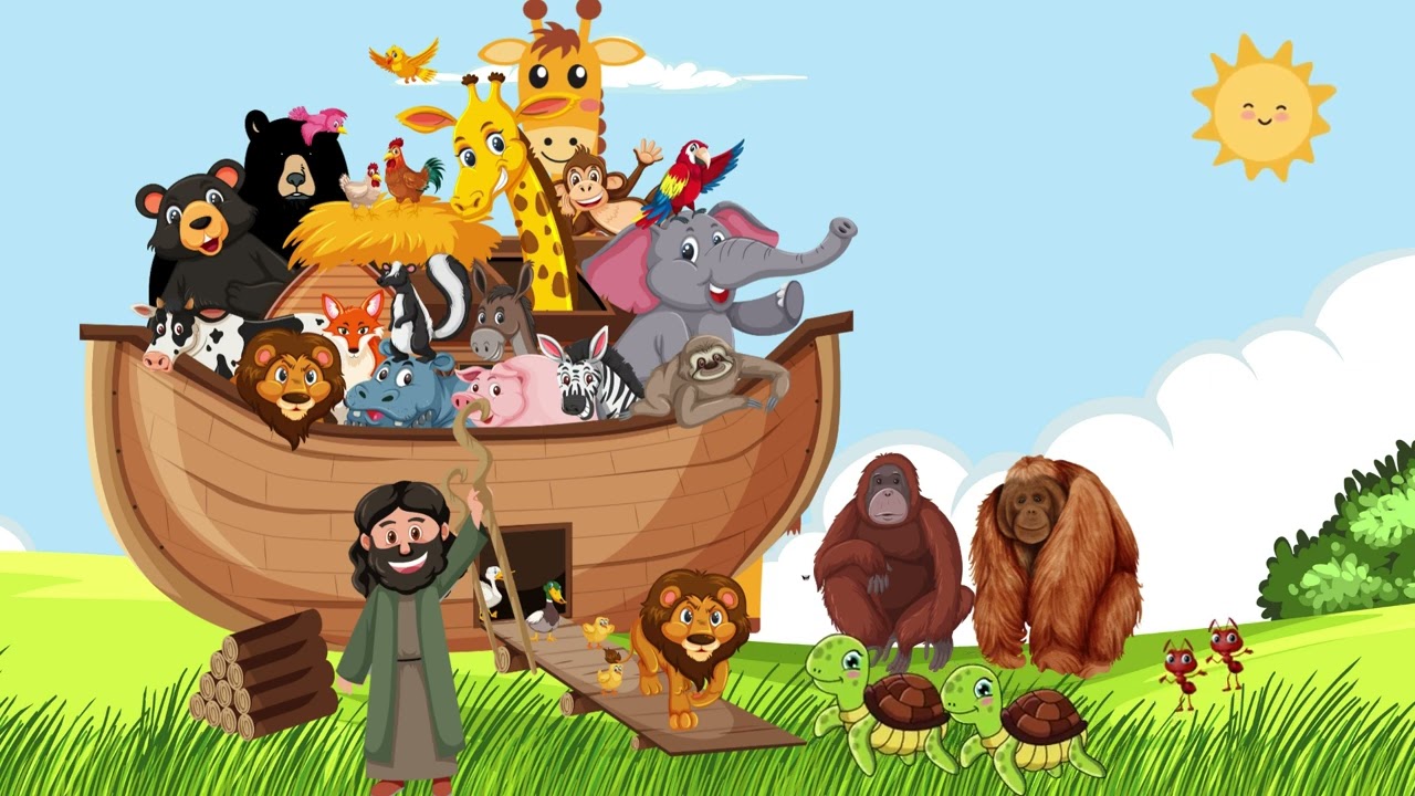 A Arca de Noé, O diluvio e a aliança de Deus com Noé.