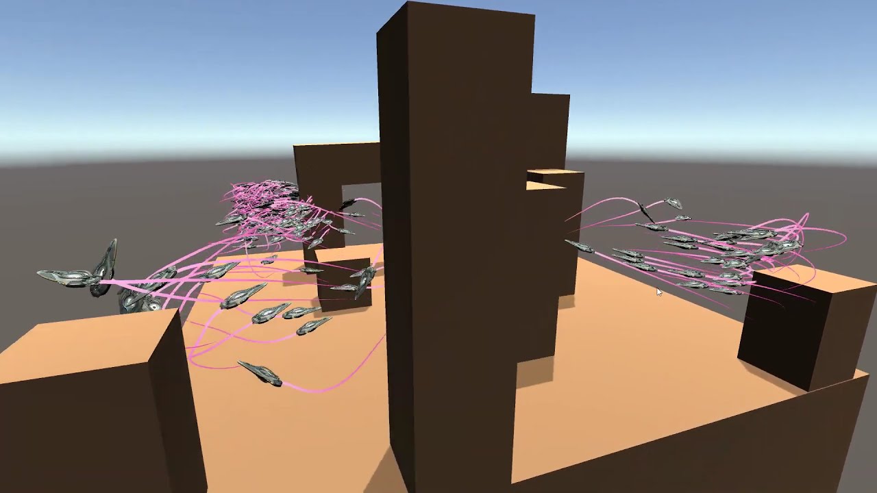 Flocking Behaviour with Obstacle Avoidance in ECS | UNITY