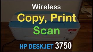 How to COPY, PRINT & SCAN with HP Deskjet 3750 all-in-one Printer review ?