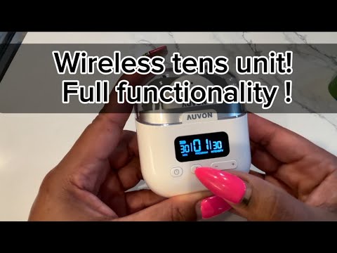 AUVON Wireless 24 Modes TENS Unit Muscle Stimulator, Smart Rechargeable  with Dual Size 6 TENS Pads