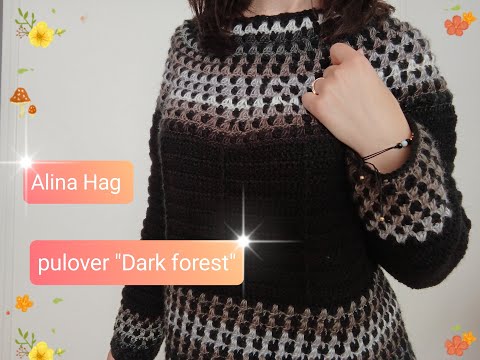 pulover "Dark Forest"- (crosetam pentru toamna/iarna)