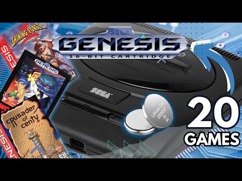 20 Sega 🔵GENESIS games with 🔋BATTERY backup RAM | The main FEATURE for LONGER games❓