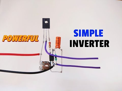 How To Make Simple Inverter Circuit 12V DC To 220V AC Using Transistor And Optocoupler.. Video