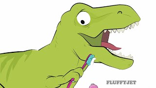 Dinosaur Song for Kids | Brush Your Teeth Song | Nursery Rhyme Dinosaurs Videos Stop Motion Play Doh