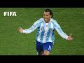 Tevez Argentina Down Mexico 2010 FIFA World Cup