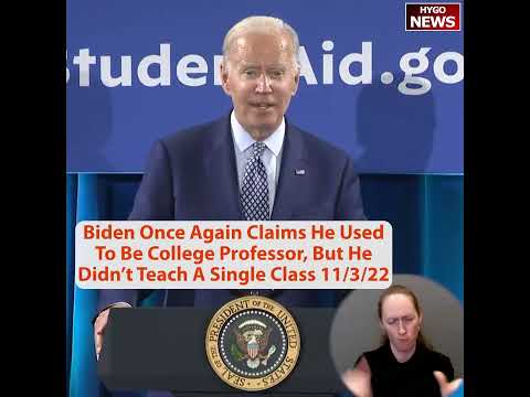 Biden in Albuquerque: 'When I Was a Professor,' and Student Loan Relief 'in the Coming Days' (November 3, 2022)