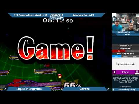 CFL Smackdown 30 - Winners Semis - Liquid`Hungrybox vs Gahtzu