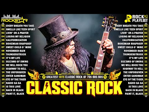 Top 500 Classic Rock Songs Of All Time 🔥 Guns N' Roses, Metallica, Queen, AC/DC, Aerosmith, Bon Jovi