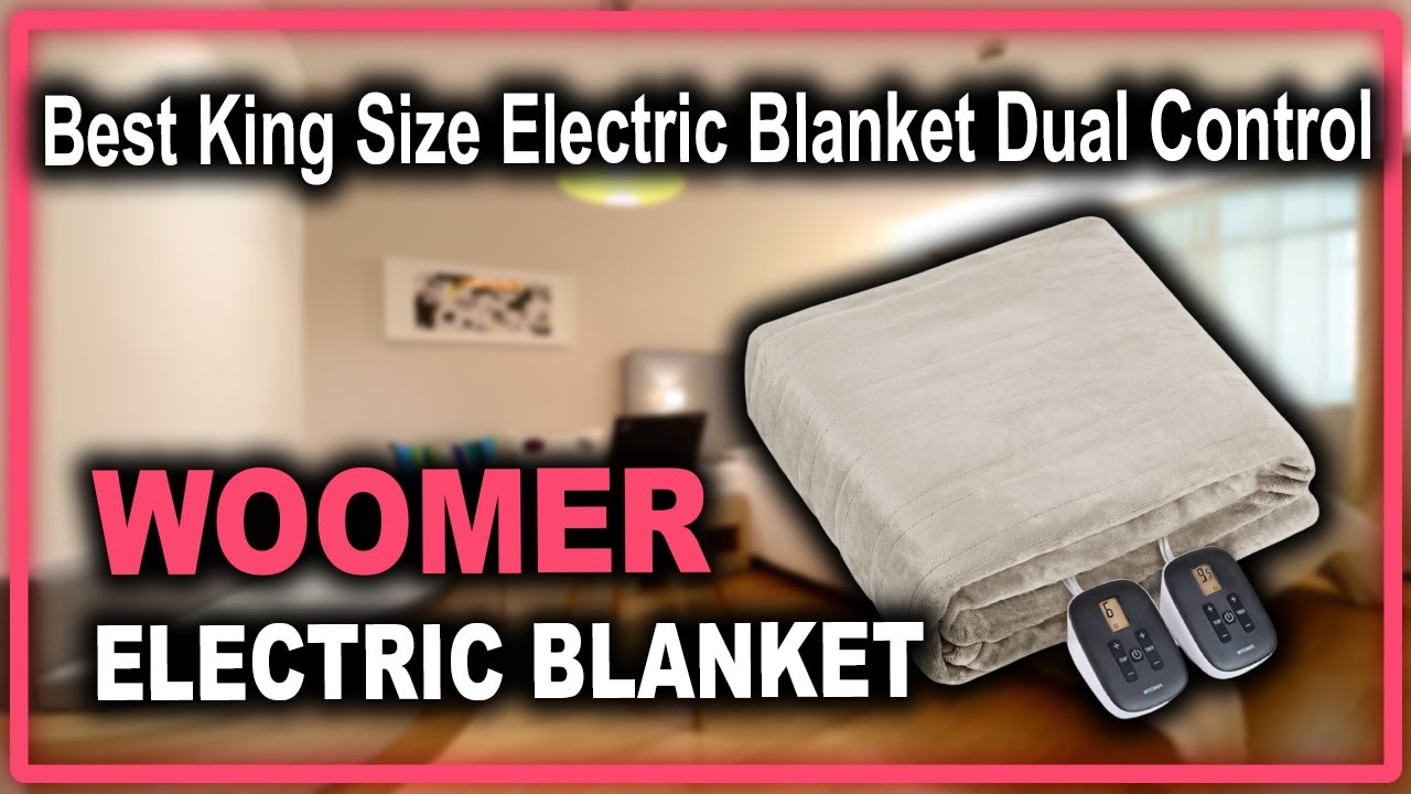 WOOMER King Size Electric Heated Throw Blanket - Best Electric Blanket with Dual Control