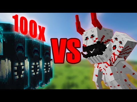 100x Warden vs. Mutant Ghast | Minecraft