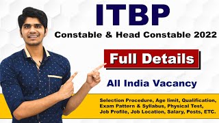 ITBP Constable/Head Constable Recruitment 2022 | Group 'C' Posts | Full Details