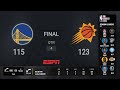 Golden State Warriors @ Phoenix Suns | NBA on ESPN Live Scoreboard