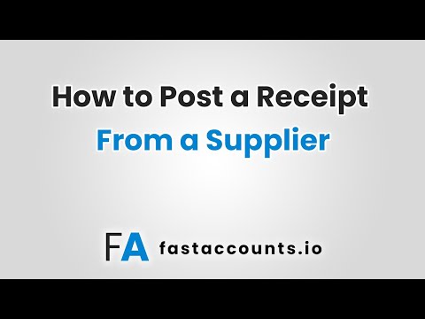 How to Post a Receipt From a Supplier
