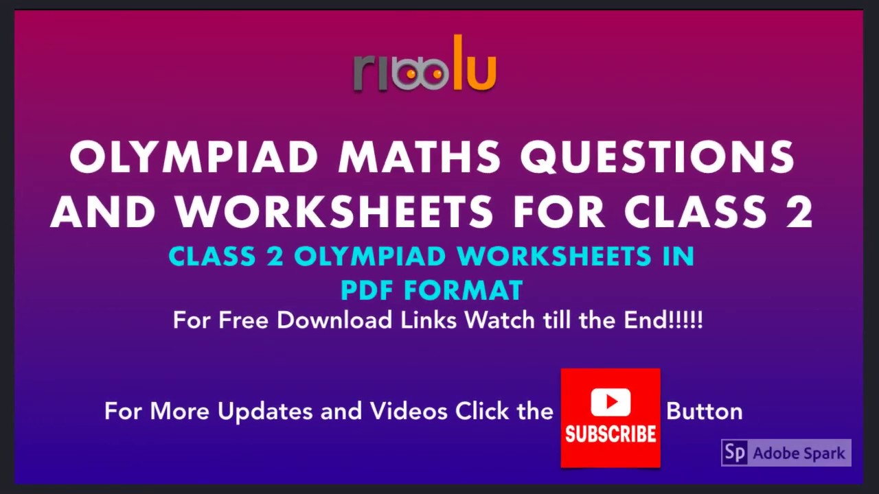 Watch video 2nd Class Maths Olympiad Practice Worksheets & Questions | Grade 2 Now 2nd Class Maths Olympiad Practice Worksheets & Questions | Grade 2