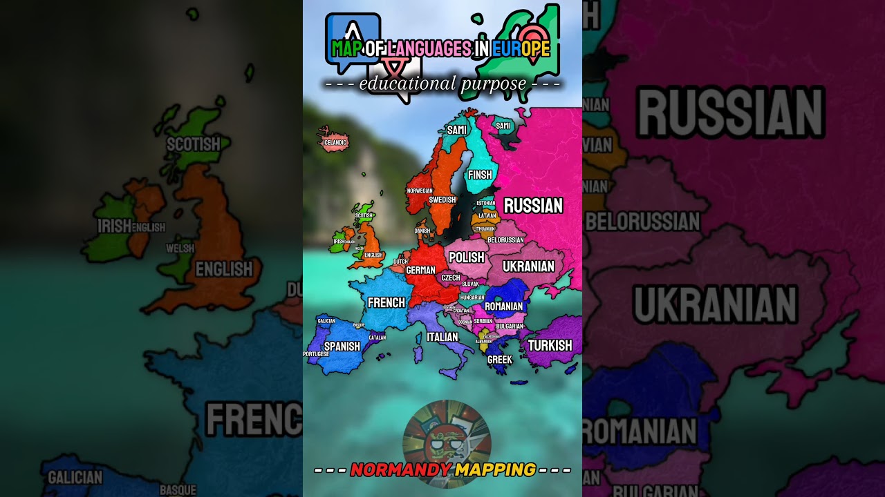 Map of languages in Europe #europe #viral #map #geography #mapping #education #language