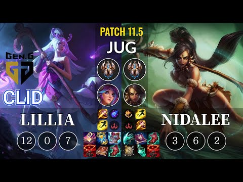 GEN Clid Lillia vs Nidalee Jungle - KR Patch 11.5