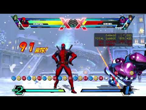 UMVC3: Deadpool - Triple Teleport Malfunction Combo