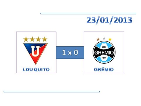 GOLS: LDU Quito 1 x 0 Grêmio - 23/01/2013 - Copa Libertadores