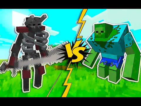 Surin Play - Mutant Wither Skeleton VS Mutant Zombie || [Minecraft Mob Battle]