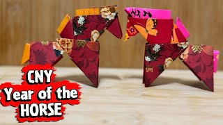 賀年摺紙| DIY Chinese New Year Red Packet EASY ORIGAMI HORSE