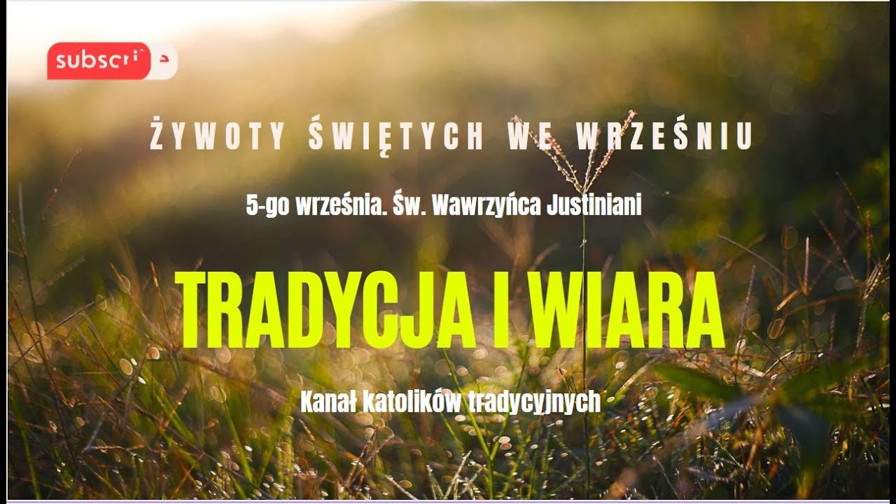5-go września. Św. Wawrzyńca Justiniani