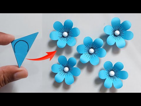 Very Easy Paper Flower | Paper Flower Making Idea | DIY Paper Flower Craft