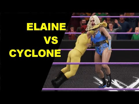 GLOW 1985 Elaine vs Cyclone - Mixed Match