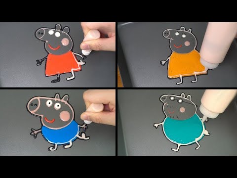 PeppaPig Pancake Art - Peppa, George, Mommy Pig, Daddy Pig
