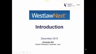 Introduction to WestlawNext