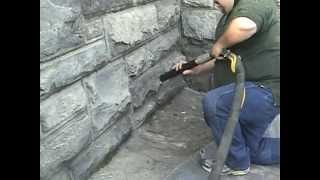 Removing mineral deposits / biological growth / metallic staining from Belvedere Castle