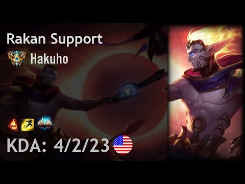 Rakan Support vs Morgana - Hakuho - NA Challenger Patch 8.2