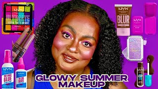 Full Face Using ONLY NYX Cosmetics | Glowy Summer Makeup Tutorial | Shop My Stash