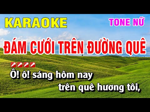 Karaoke Đám Cưới Trên Đường  Quê Tone Nữ Nhạc Sống | Hoàng Luân