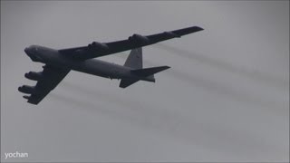 preview picture of video 'B-52 Stratofortress Strategic bomber flyby !! Air Festival.at Misawa Air Base'