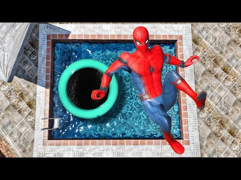 GTA 5 Ragdoll Spiderman Jumping Into Pool (Euphoria Physics/Ragdolls) #64