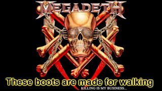 Megadeth - These Boots (Uncensored) with lyrics (HQ)
