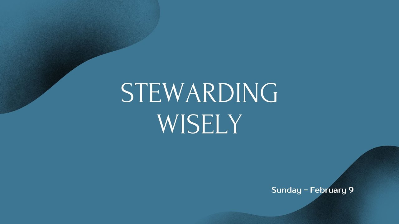 Stewarding Wisely