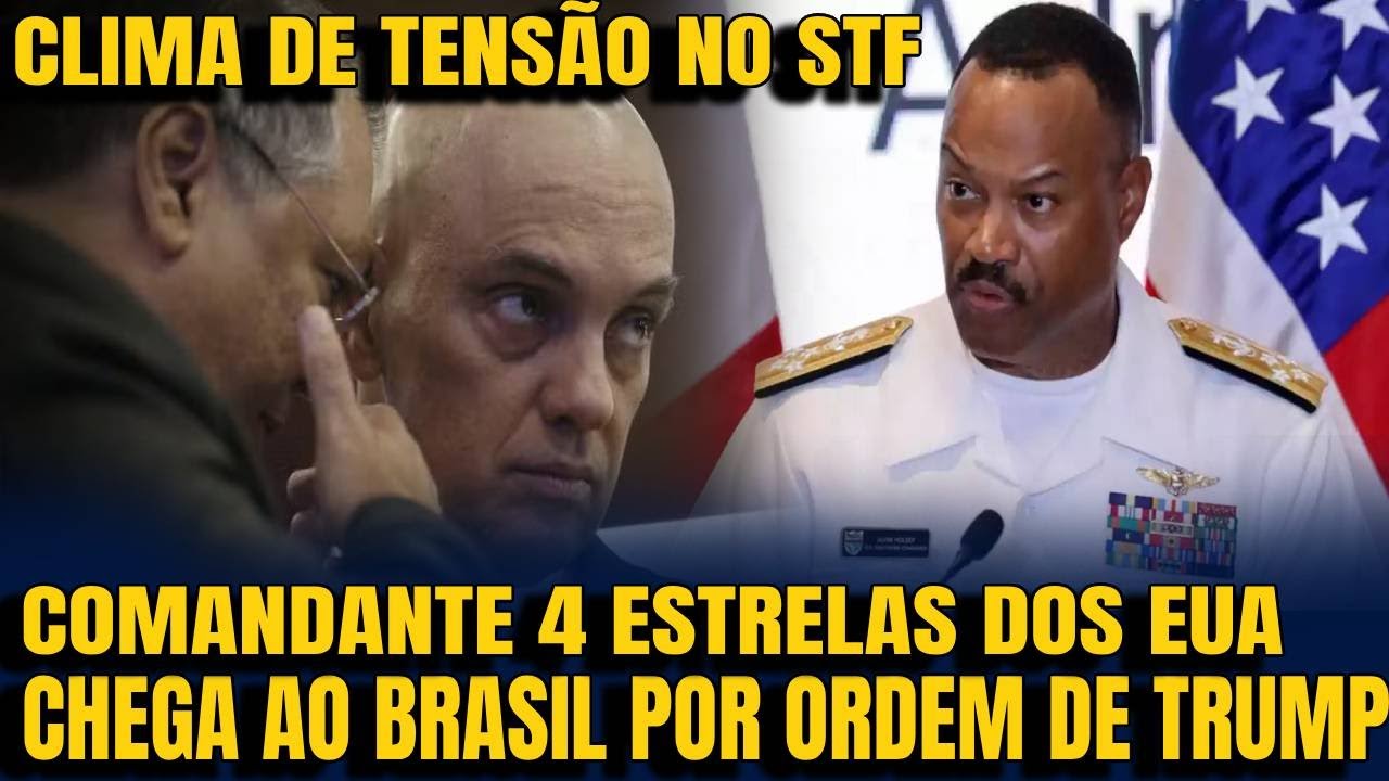 #3 CLIMA DE TENSÃO ENVOLVE FLAVIO DINO E MORAES   COMANDANTE 4 ESTRELAS DOS EUA CHEGA AO BRASIL APÓS