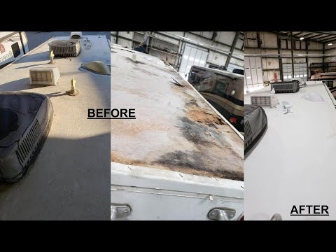 Central Body Company, Inc. RV Camper Roof Membrane Replacement time-lapse Video