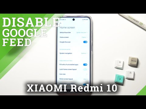 How to Turn On / Off Google Feed on XIAOMI Redmi 10 -  Set Up Google News