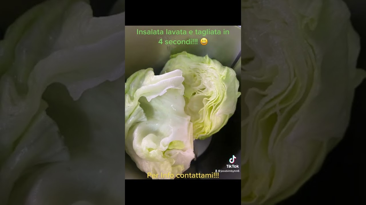 Insalata lavata e tagliata in 4 secondi con Bimby TM6!!