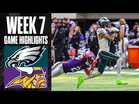 Eagles at Vikings | Week 7 Highlights