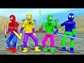Epic SPIDER-MAN Team Fights with Lightsabers! Ragdoll Action!