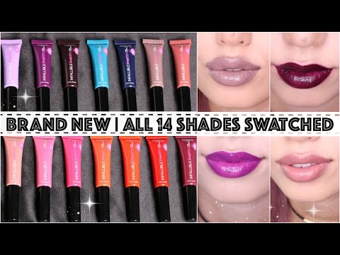 BRAND NEW | L'OREAL INFALLIBLE LIP PAINTS REVIEW | ALL 14 SHADES