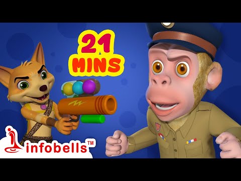 Super Police Koti Mama - Pillala Raksana | Telugu Rhymes and Kids Cartoons | Infobells