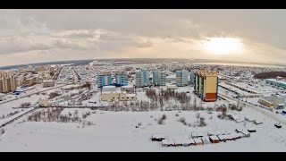 preview picture of video 'Съемка с квадрокоптера г.Мирный, Якутия.'